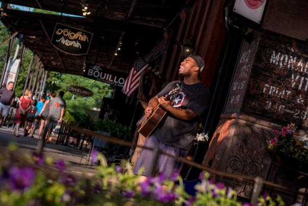 Old Market Entertainment District Musician