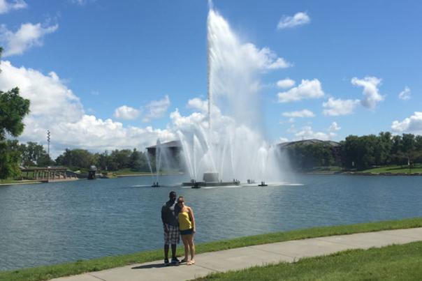 Fountain at Heartland of America Park