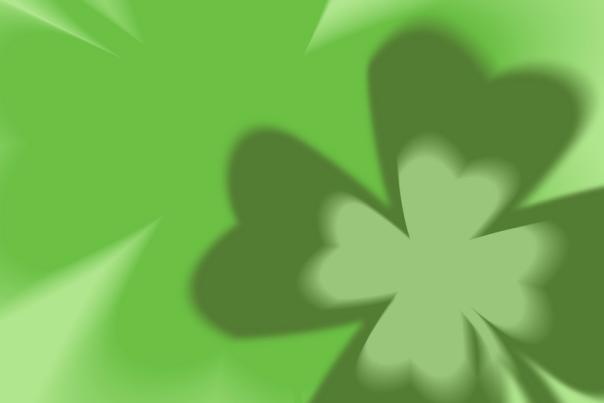 four leaf clover green background