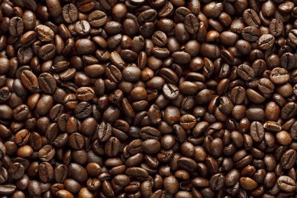 A background of coffee beans