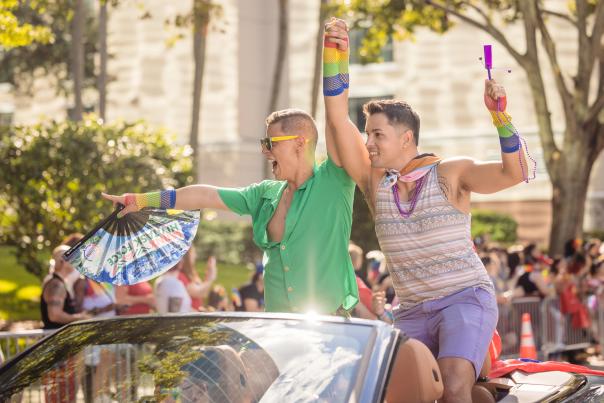 Female couple at the Come Out With Pride parade