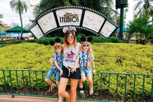 Influencer Katie Ellison and her family at Disney's Hollywood Studios theme park