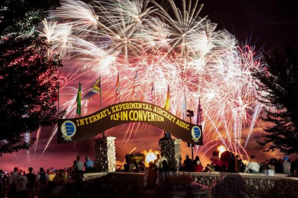 EAA AirVenture Night Show on a Saturday Night in July 2025