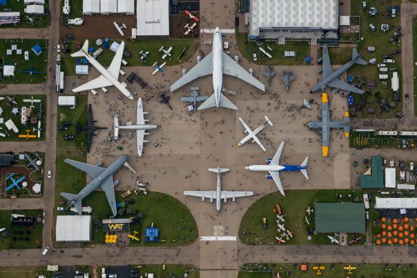 EAA AirVenture 2025 Boeing Plaza Overhead View