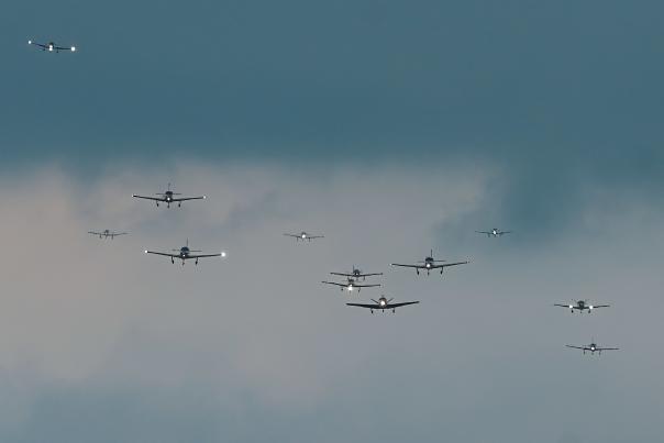 EAA AirVenture Arrival Planes 2025