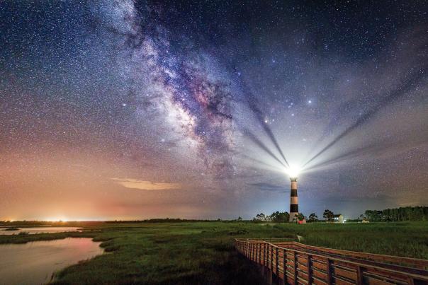 Bodie Island Lighthouse Night dark Sky Star