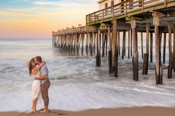 Couple kissing on the Beach