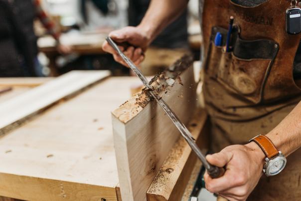 Otter Creek woodworking action shot