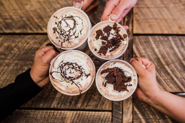 Habitual Chocolate Hands Toast Coffee Shop