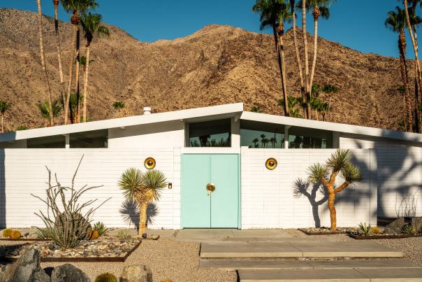 Modernism Week Maison Bleu Modern Exterior