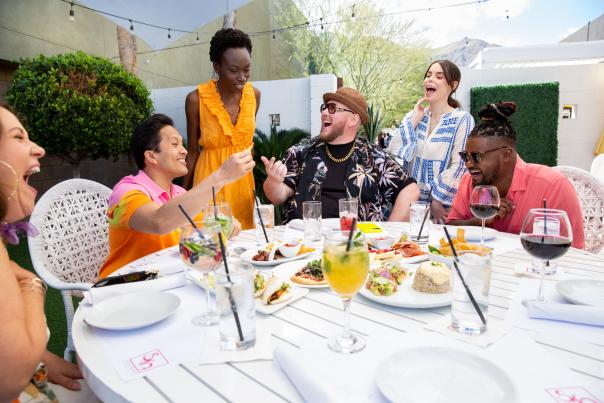 Group dining together ant 849 in Palm Springs