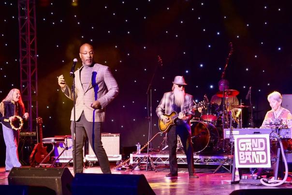 Gand Band playing on stage in Palm Springs