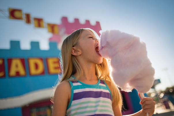 Arcade Attraction with Cotton Candy