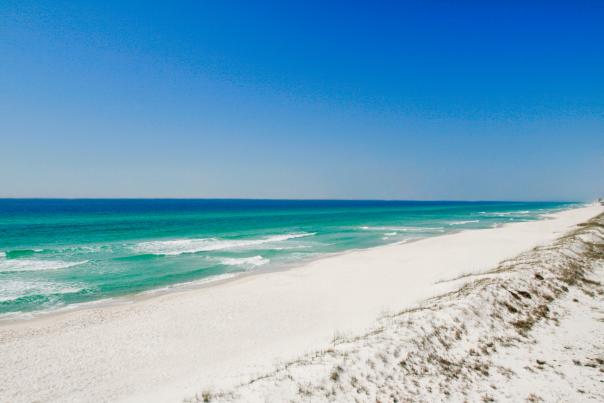 Gulf of Mexico and beach dunes Panama City Beach Florida