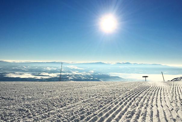 Groomed Ski Run at Deer Valley Resort