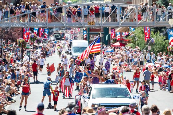 Park City Fourth of July Parade by Town Lift