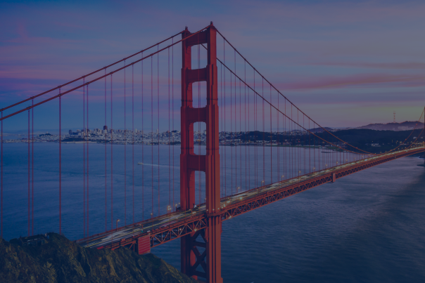 View of San Francisco's Golden Gate Bridge.