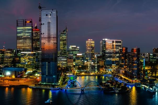 Perth City Skyline Night
