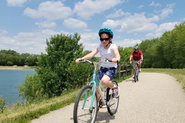 2021-06-06 Lake Andrea Paved Path Dad-Daughter Bikers (1)