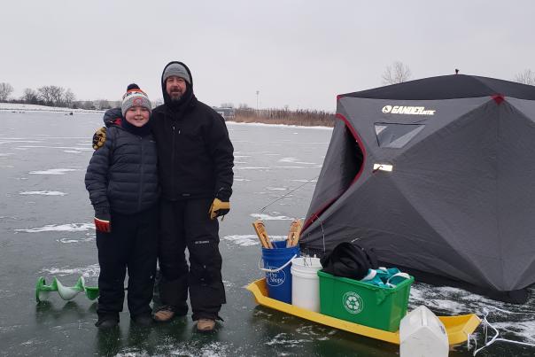 2022 Ice Fishing Lake Andrea with John and Son Trez