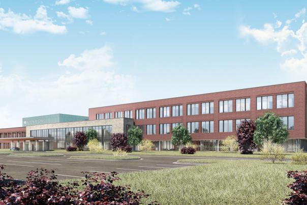 2020 Rendering of Aurora Health Care Facility in Prairie Highlands Corporate Park