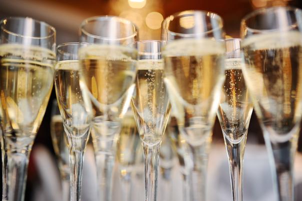 Enjoy a glass of Champagne during New Year's Eve celebrations in the Poconos.