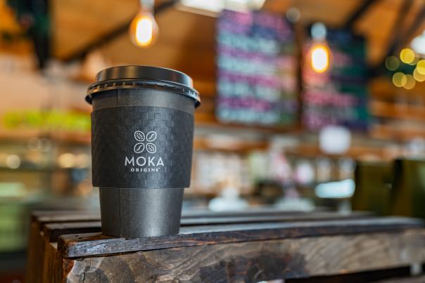 A cup of Moka Origins coffee wait at Cocoon Coffee House in the Poconos.