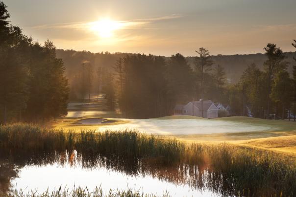 A view of the beautiful golf course at Woodloch Springs
