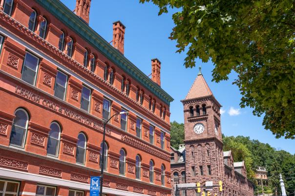 A view of the historic downtown buildings in Jim Thorpe, PA.