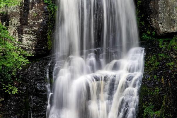 A photo of a beautiful waterfall in the Poconos