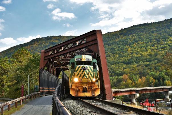 The Lehigh Gorge Scenic Railway allows guests to take a scenic ride through Lehigh Gorge State Park in the Poconos.