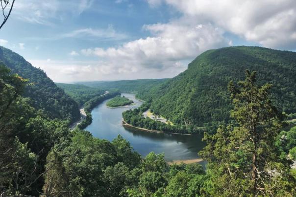 A view of Delaware Water Gap from the Appalachian Trail