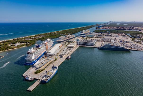 Port Everglades Aerial of Cruise March 2023