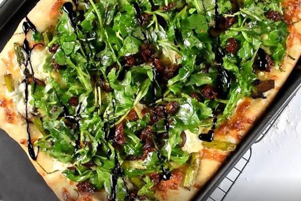 Dave's Spring Burrata Pizza