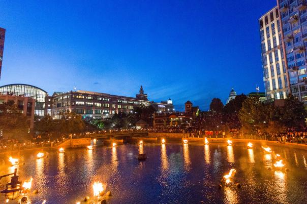 WaterFire Zoom Background