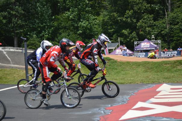 A group of BMX bikers