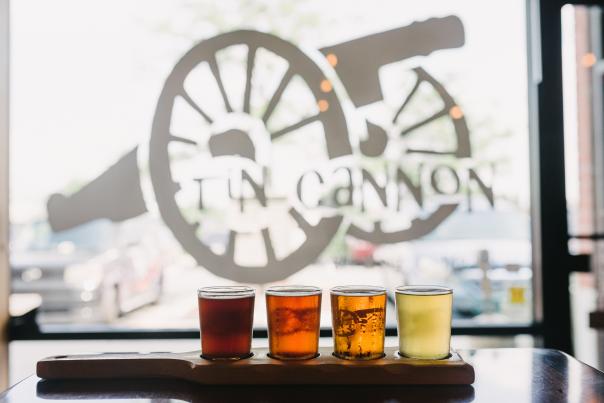 A flight of beer