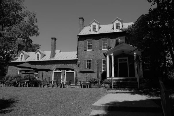 black and white image of the Winery at La Grange