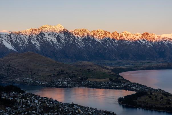 The Remarkables Sunset in Winter From Bob's Peak