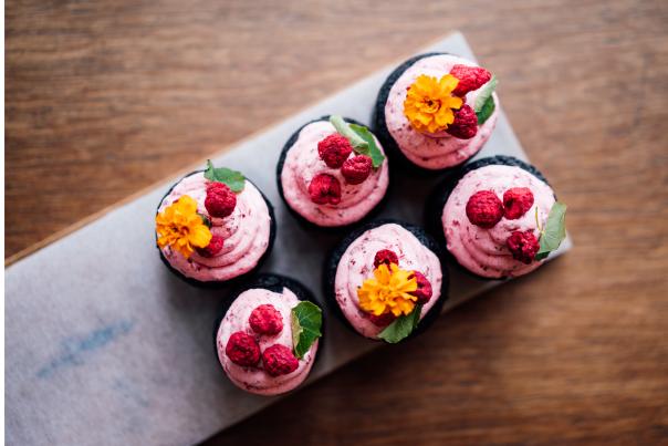 Vudu Kitchen raspberry cupcakes