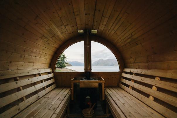 Views from the Secret Sauna at Lake Hawea