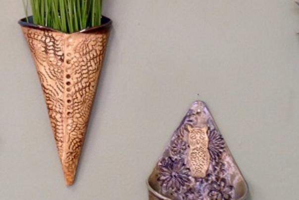 Randolph Arts Guild offers Clay Wall Pockets Class with Brooke Avery