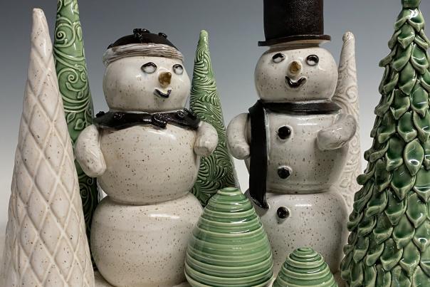 Thomas Pottery Snowmen