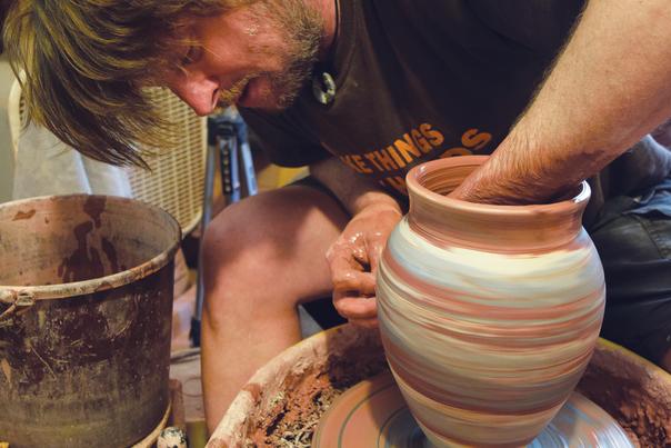 Seagrove Pottery Eck McCanless Turning Pot