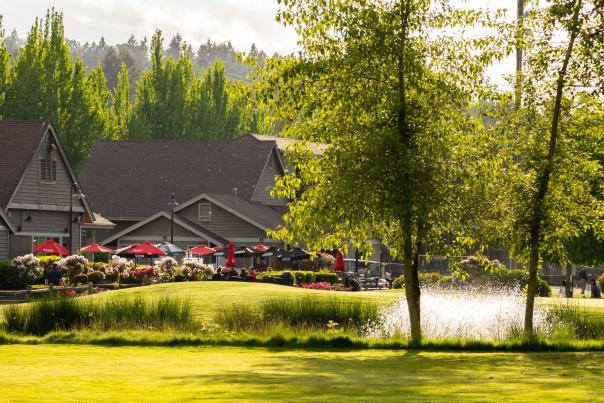 Golf Clubhouse with Fountain