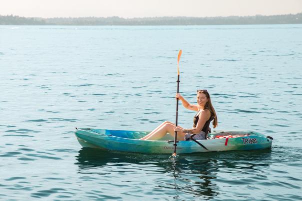 Paddleboarder on  Lake Washington