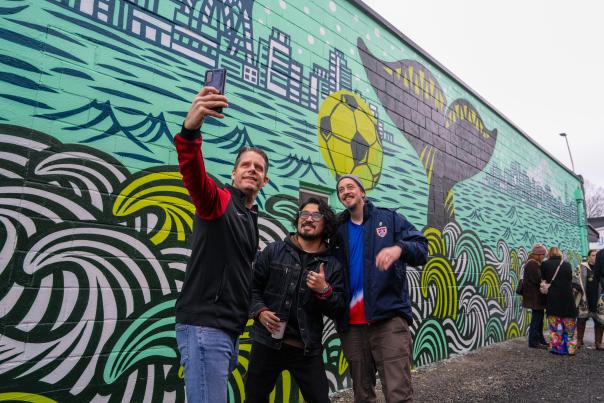 World Cup Mural Artist Selfie