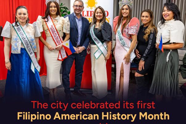 This Week in Renton header graphic for October 23 featuring Filipino American History Month