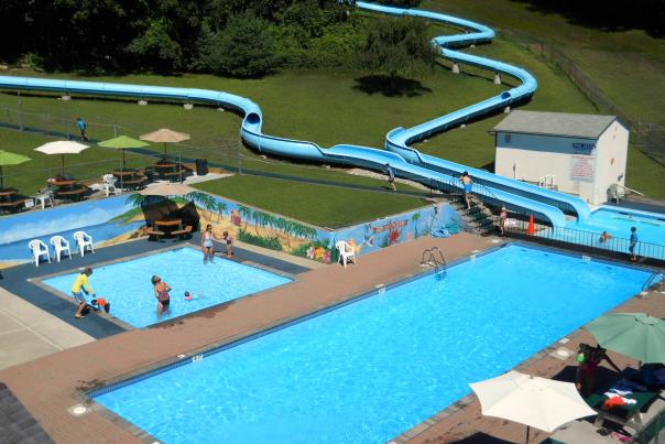 Water park open for the summer.