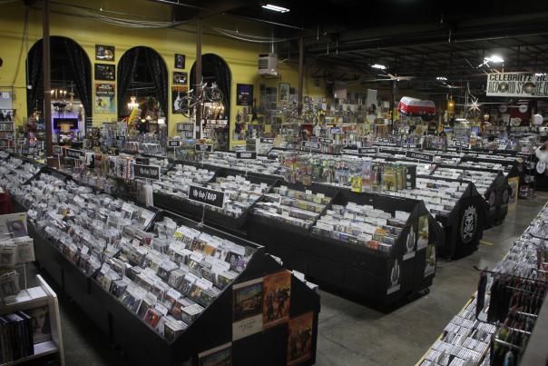 rows of records, cds and more at Record Archive